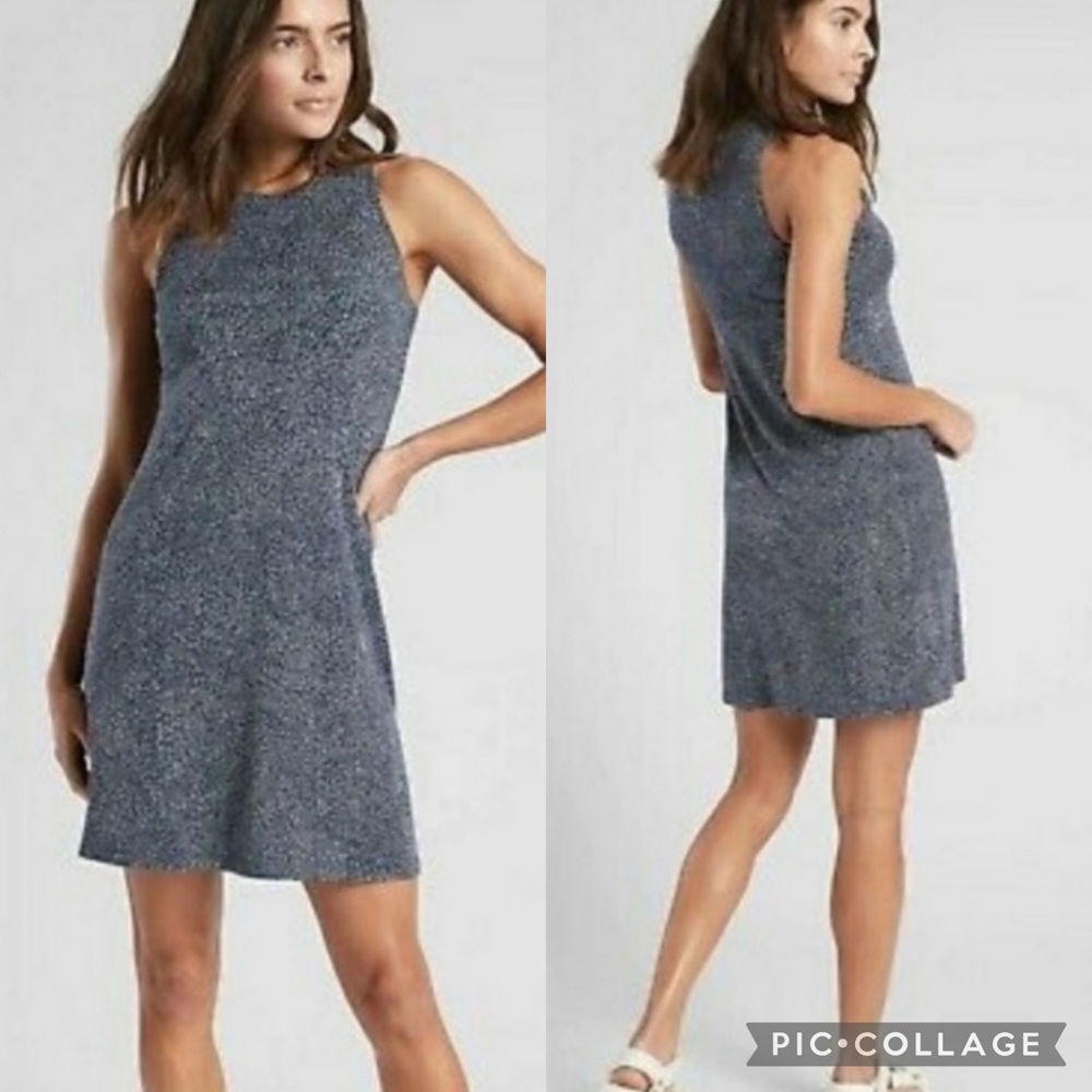 NWT Athleta Santorini Thera Printed Dress Women's XL Crew Neck Stretch Active